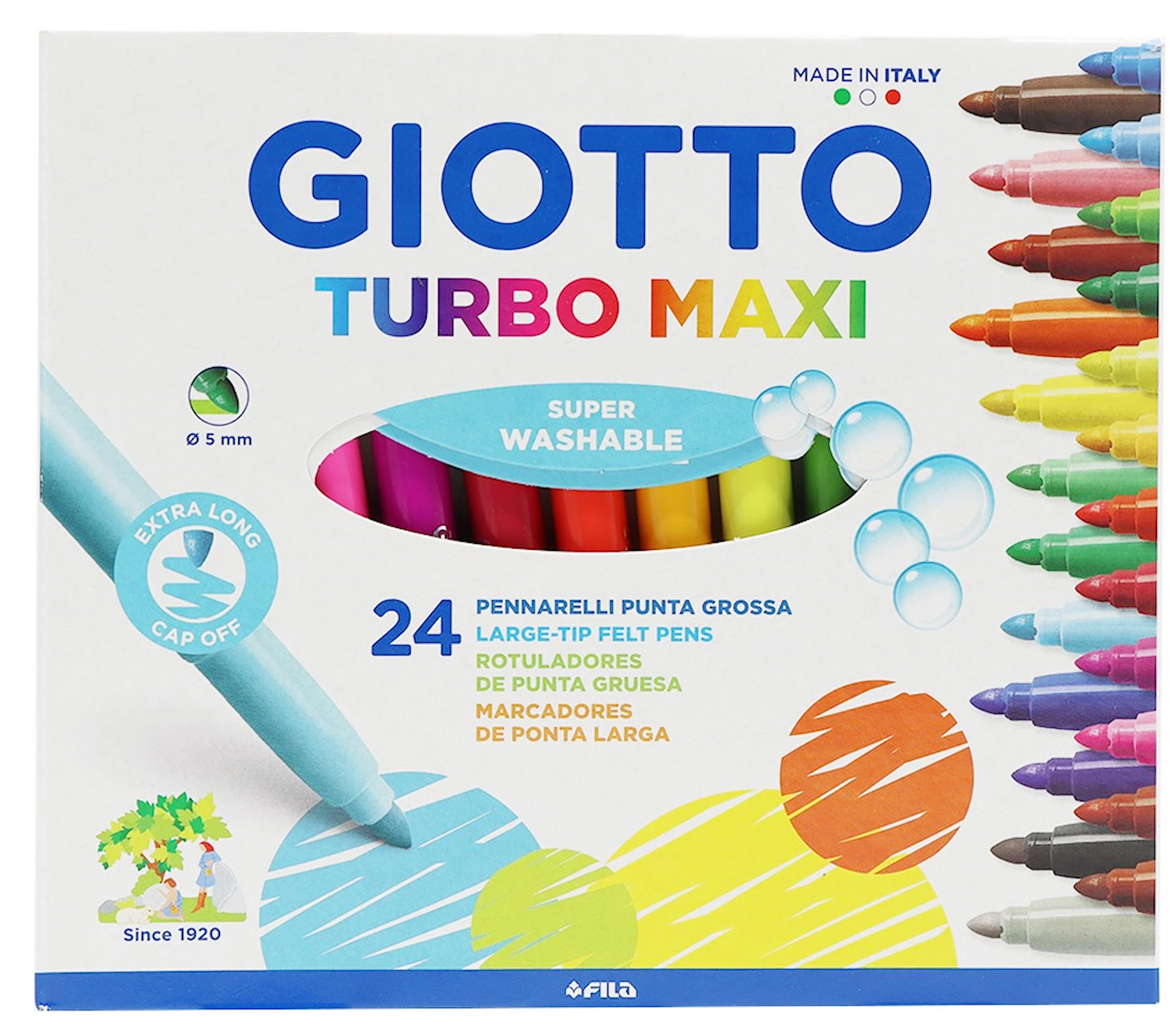 Produktbild för Tuschpennor Extra Tjocka 24 pack Giotto