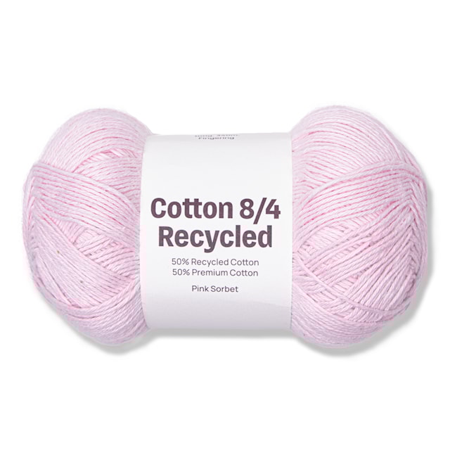 Cotton 8/4 Garn 100 g Recycled Pink Sorbet A075 Adlibris