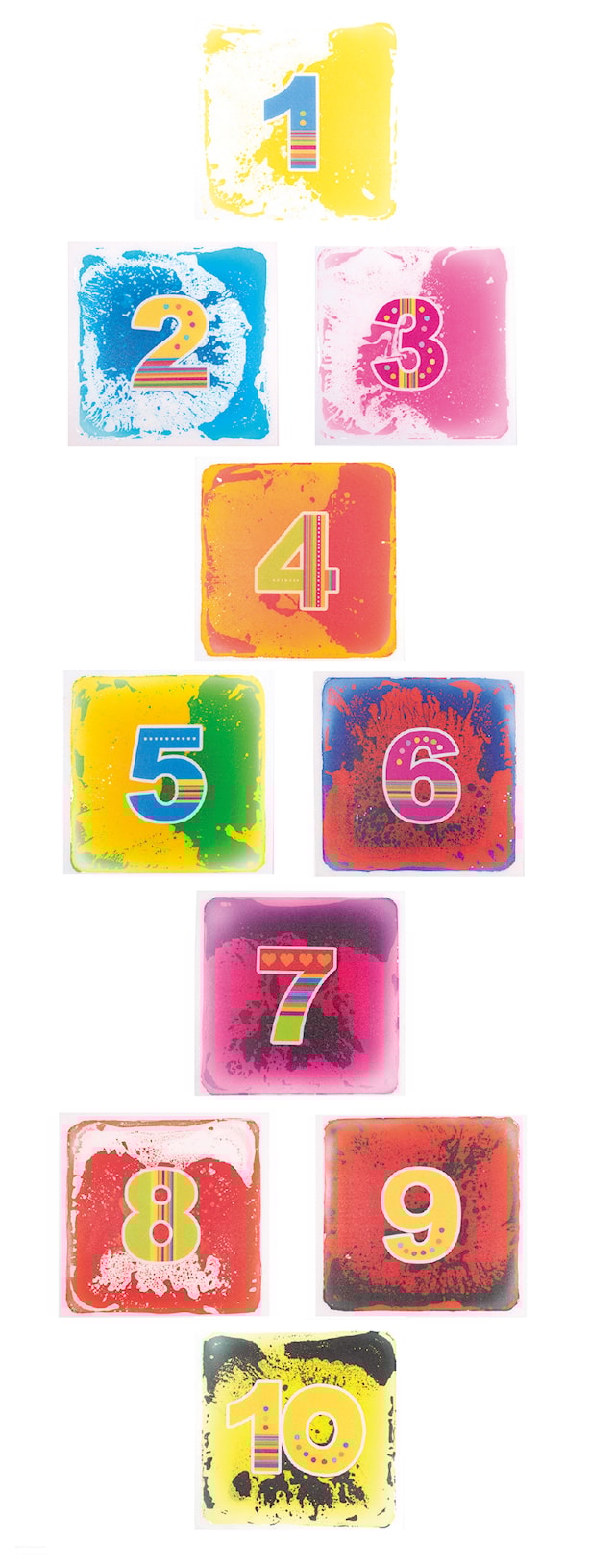 Tuotekuva 1 - Sensoriset Lattialaatat Hyppyruudukko 1-10 40x40 cm MyPauze