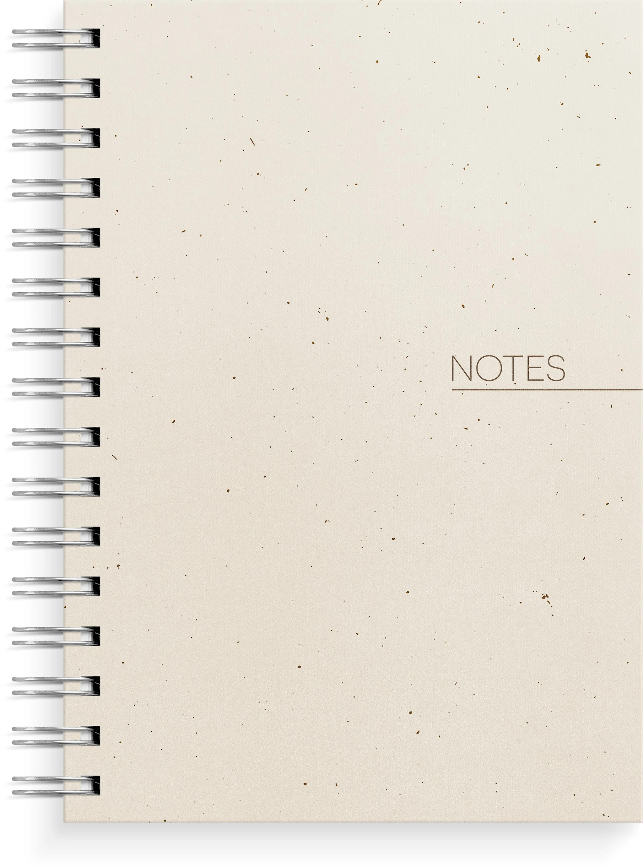 Produktbild för Anteckningsbok A5 Beige, Sprial, Linjerad, Burde