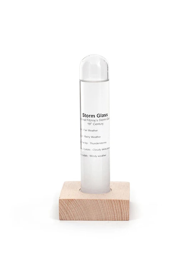 Produktbilde 1 for Storm Glass Tube With Beechwood Base, Kikkerland