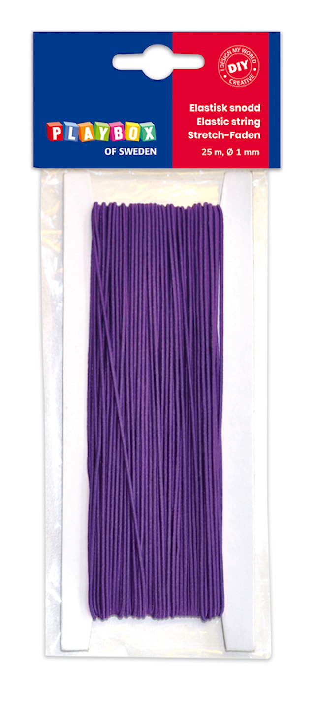Elastinen lanka liila 1 mm Playbox
