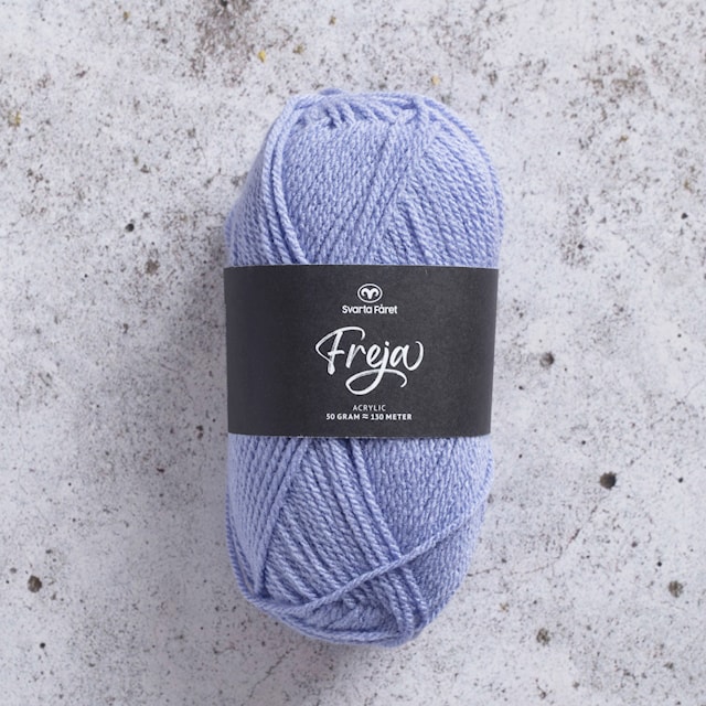 Freja Garn Akryl 50 g lavendelblå 266 Svarta Fåret