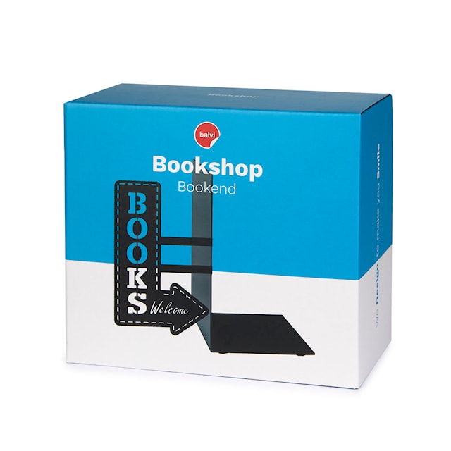 Produktbild 2 för Bokstöd Bookshop Svart Metall Balvi