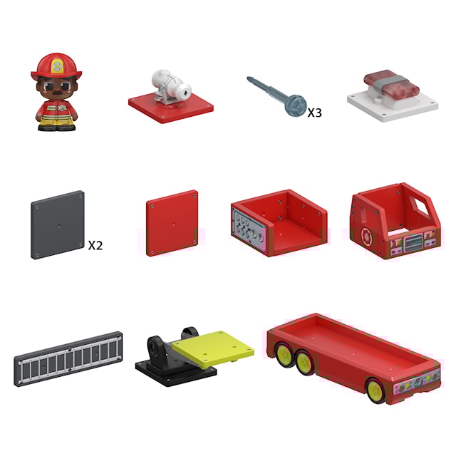 Tuotekuva 5 - Fire Truck Magnetic Play Tile Town