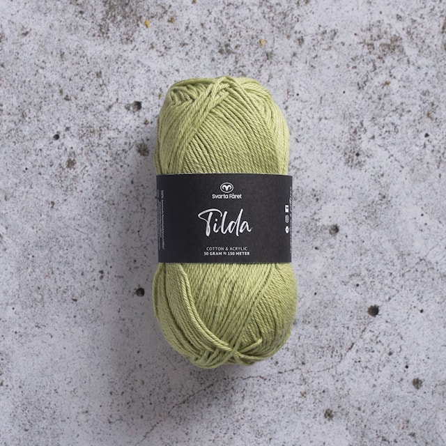 Tilda Garn Bomullsmix 50 g vårgrön 538 Svarta Fåret
