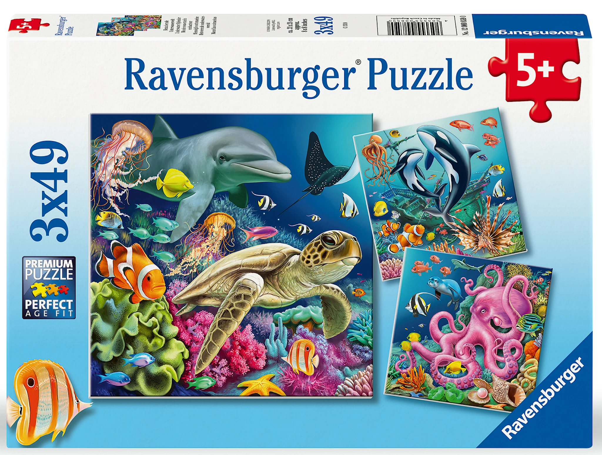 Tuotekuva ille Palapelit Under Water 3x49 palaa, Ravensburger
