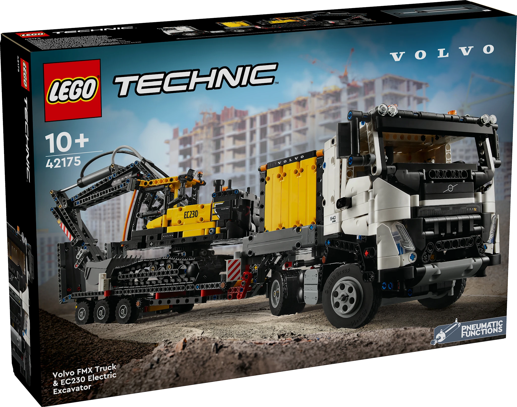 Tuotekuva ille Volvo FMX ‑kuorma-auto ja EC230 Electric ‑kaivukone LEGO® Technic (42175)