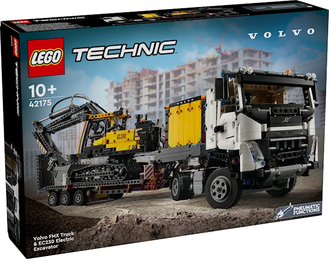 Produktbilde 1 for Volvo FMX-trailer og EC230 el-gravemaskin LEGO® Technic (42175)
