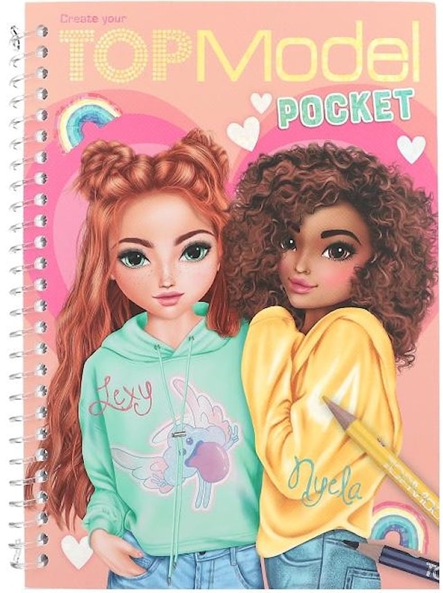 Produktbild 1 för Målarbok Fickmålarbok Nyela & Lexy TOPModel