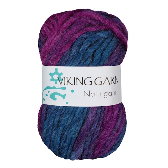 Produktbild 1 för Naturgarn 50 g Multi cerise/grön 675 Viking Garn