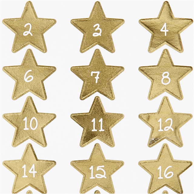Produktbild 1 för Klistermärken Adventskalender siffror 15x16,5 cm 1 ark
