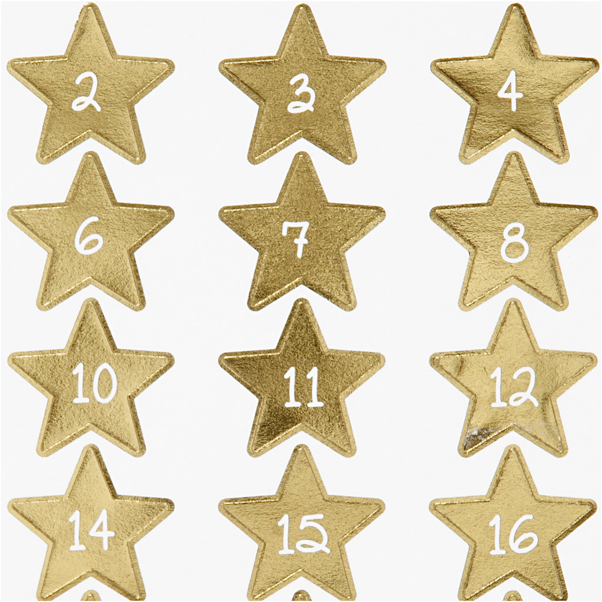 Tuotekuva ille Tarrat, Numerot, arkki 15x16,5 cm, ca. 24 kpl, 1 ark