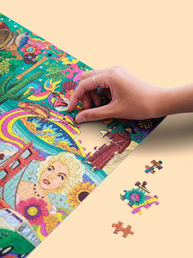 Produktbilde 6 for Vinpuslespill - Kalifornien 1000 brikker Water and Wines