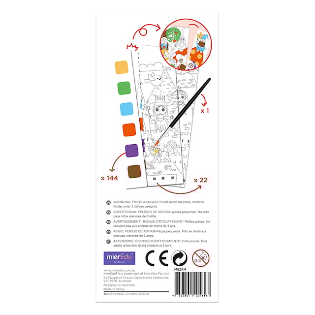 Produktbild 5 för Målarhäfte Saga Med Färger & Pensel mierEdu