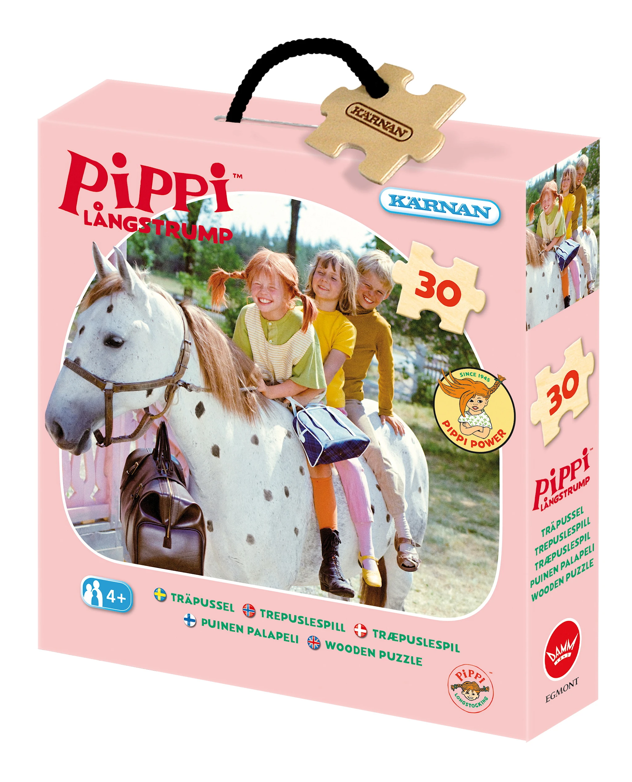 Produktbilde for Trepuslespill Pippi Langstrømpe 30 brikker, Kärnan