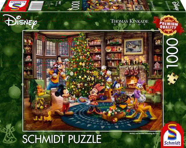 Produktbilde 1 for Disney, Mickey & Minnie Trimming The Tree Puslespill 1000 Brikker Schmidt