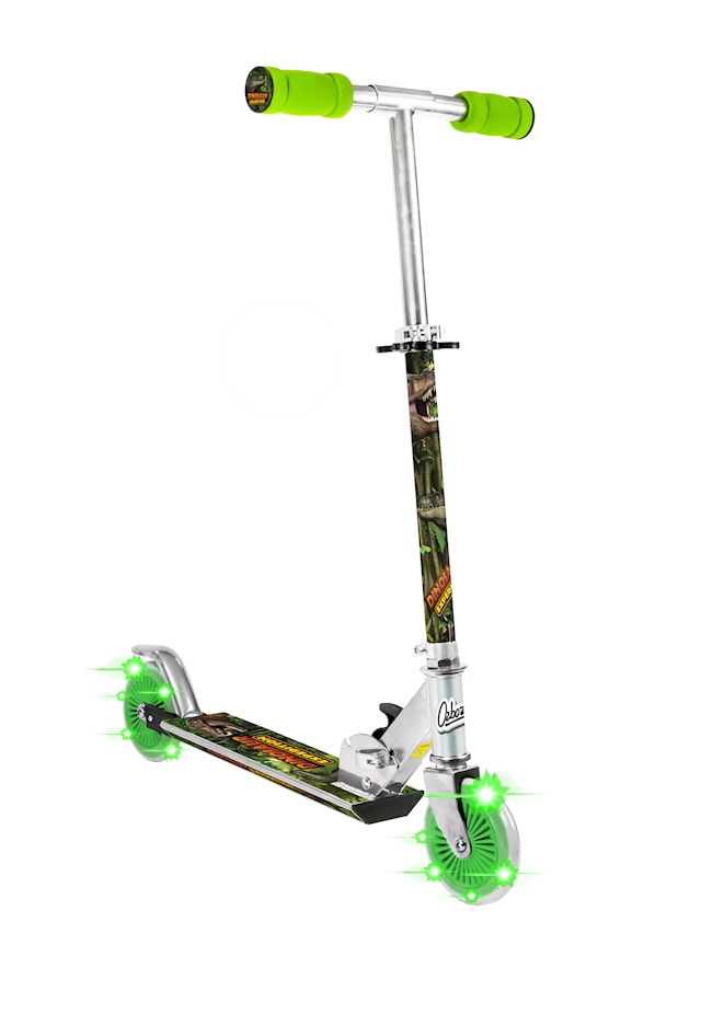 Produktbild 1 för Sparkcykel Dinosaurie Med Lysande Hjul
