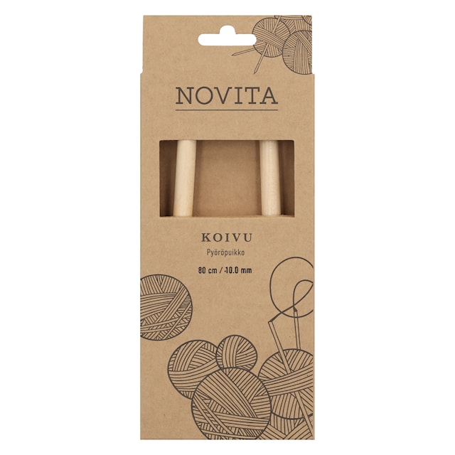 Tuotekuva 1 - Pyöröpuikot 80 cm koivu 10.0 Novita