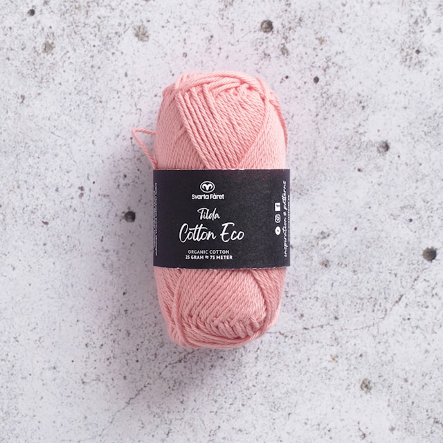 Tilda Cotton Eco Bomullsgarn 25 gr Peach Melba (426236) Svarta Fåret