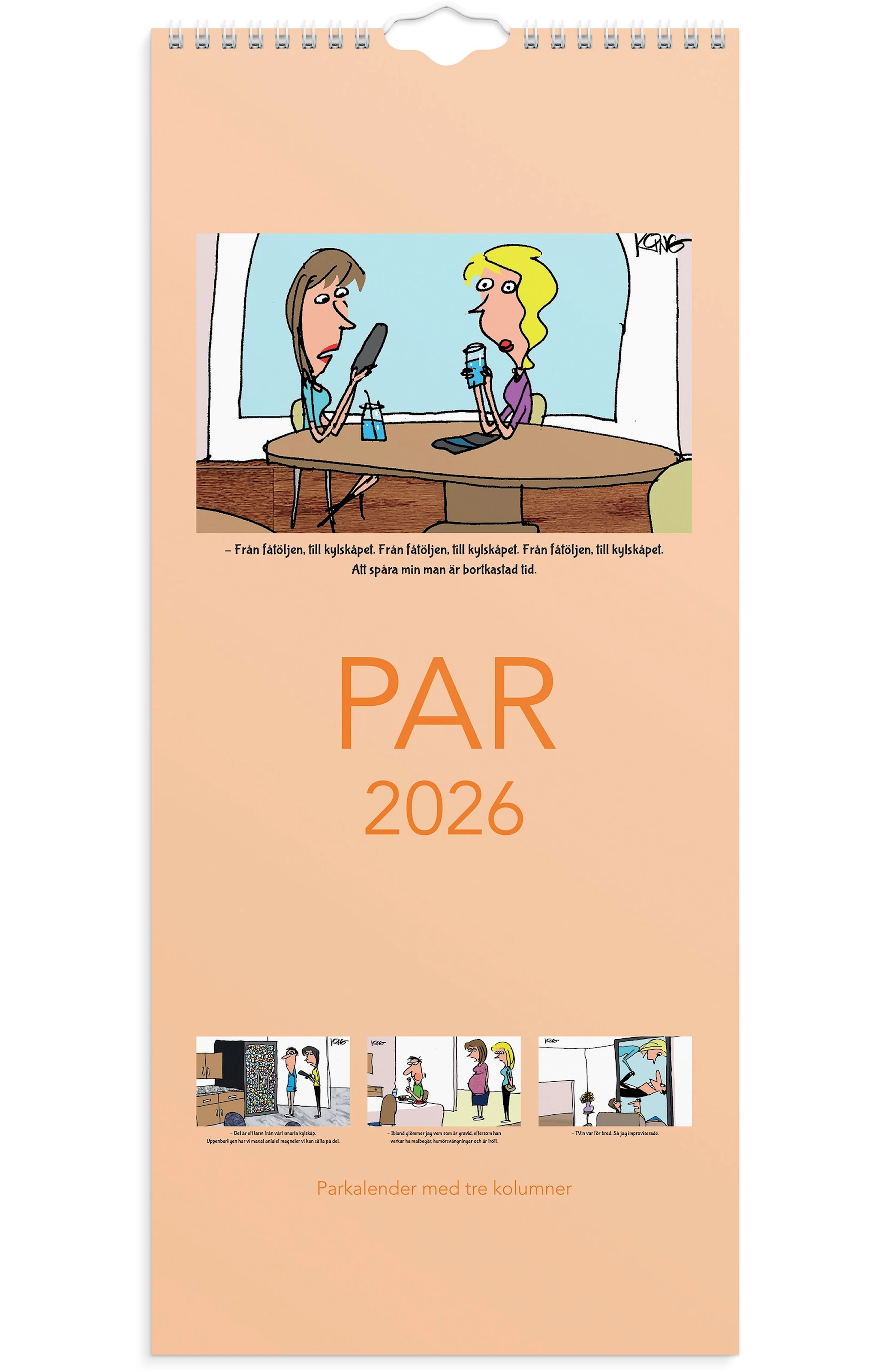 Produktbild för Familjekalender 2026 Parkalendern 190x430 mm Burde