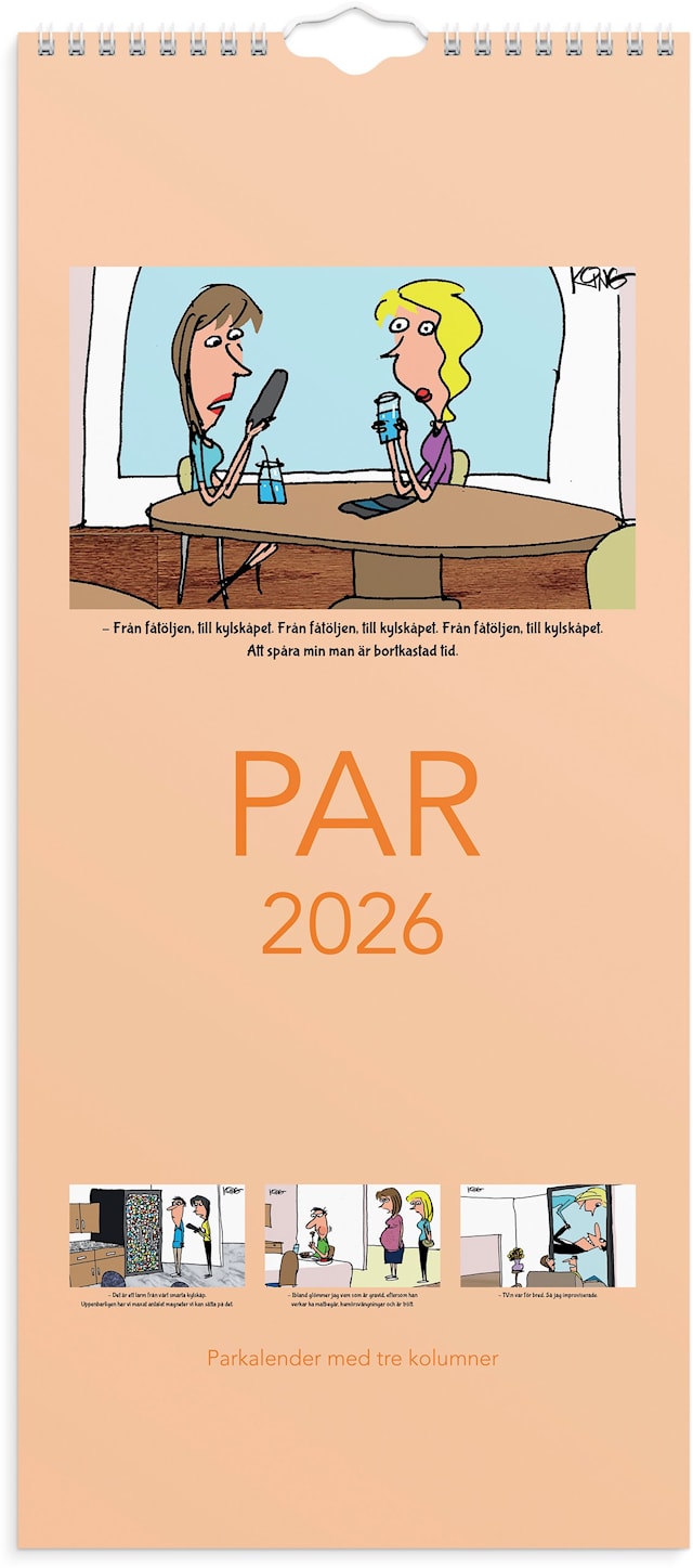 Produktbild 1 för Familjekalender 2026 Parkalendern 190x430 mm Burde