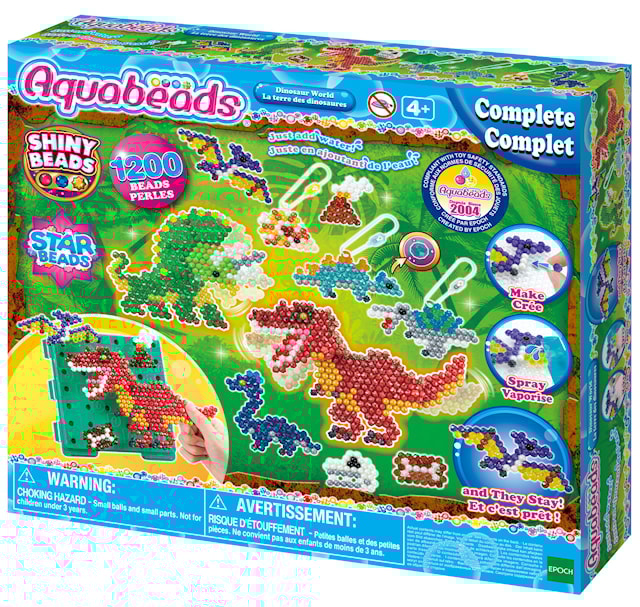 Produktbilde 1 for Perlesett Dinosaurenes verden 1200 perler Aquabeads