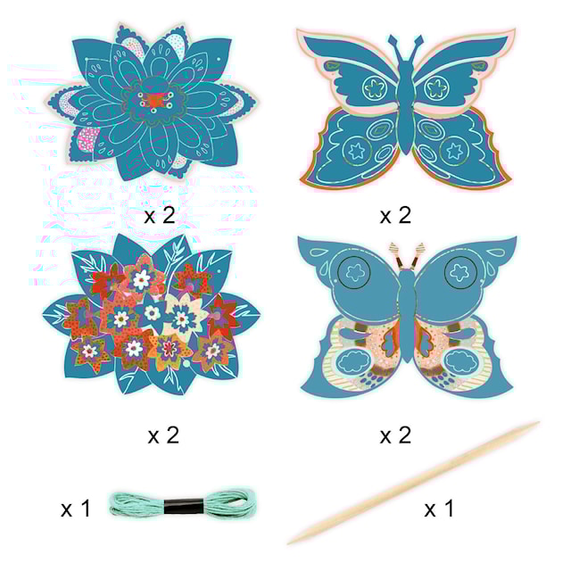 Produktbilde 3 for Stort kreativt hobbysett hageblomster Djeco