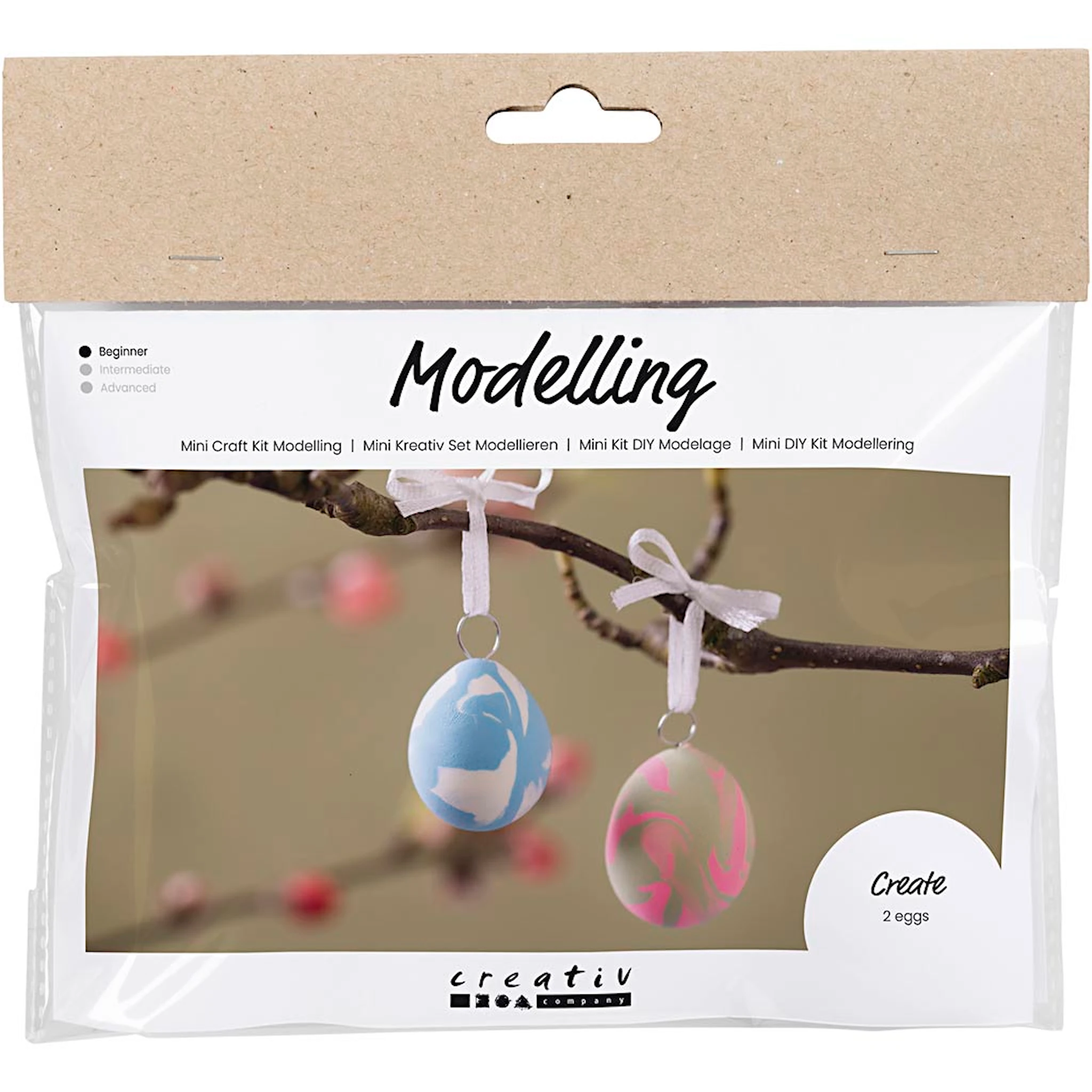 Produktbilde for Mini DIY Kit Modellering, Marmorerte egg, 1 pk.