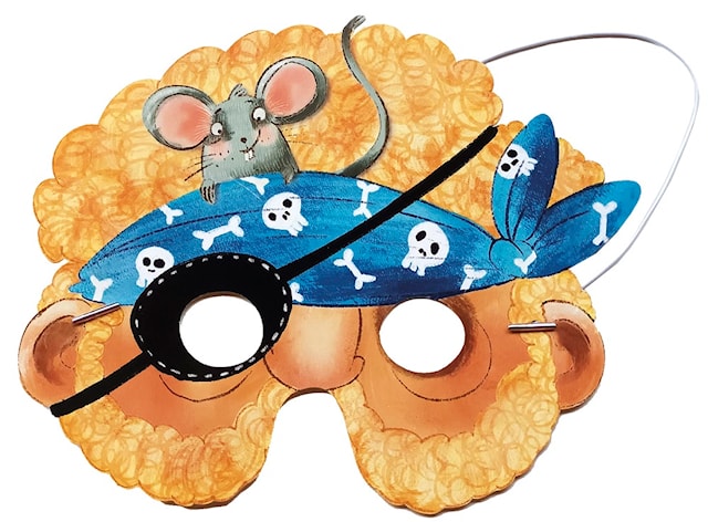 Produktbild 3 för Ansiktsmasker och skattjakt Pirater 5-pack Fridolin