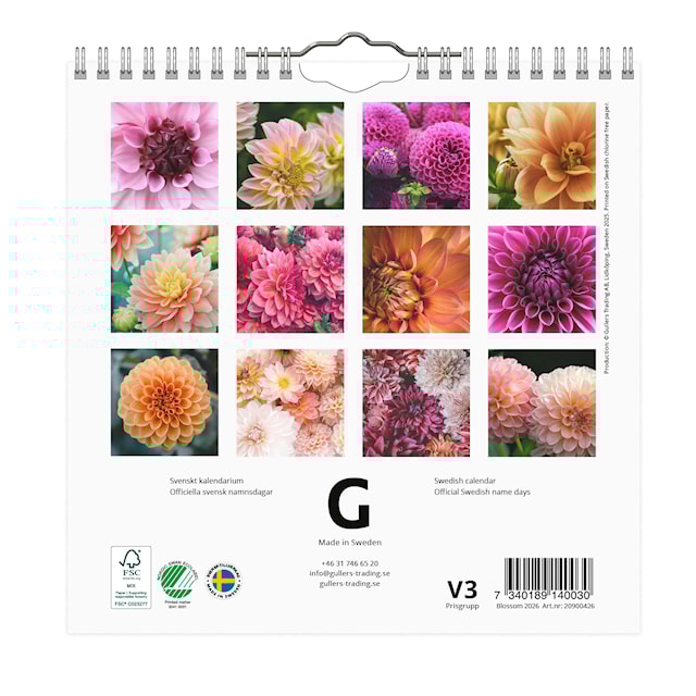 Produktbild 3 för Väggkalender Blossom Mini 2026