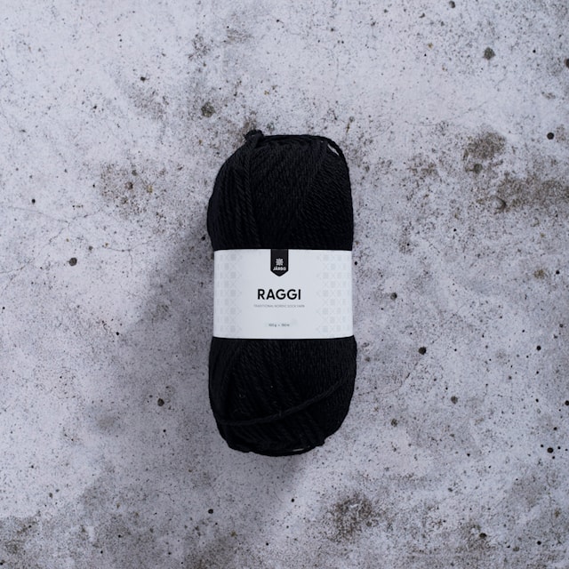Produktbilde 1 for Raggi Garn Ullmix 100 g Svart (1558) Järbo