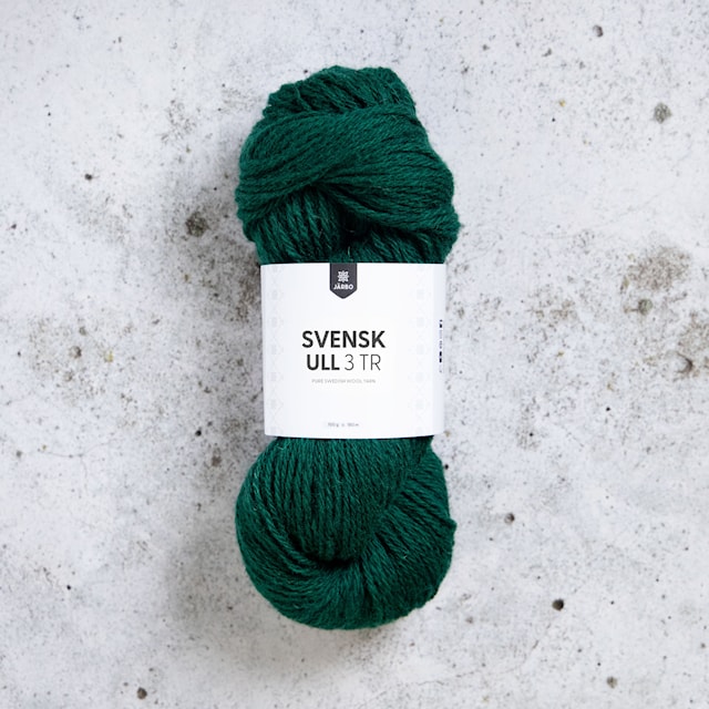 Svensk Ull 3 tr 100 g Inlandsbanan Green (59024) Järbo