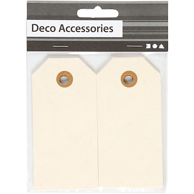Produktbild 2 för Etikett Manillamärken Råvit 5x10 cm 20-pack