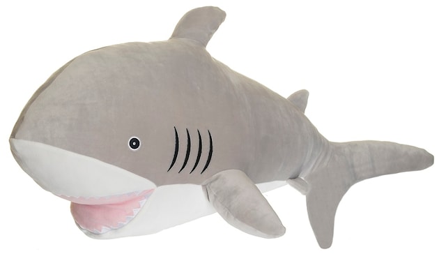Kramiz Shark Grey täytetty eläin 75 cm Teddykompaniet