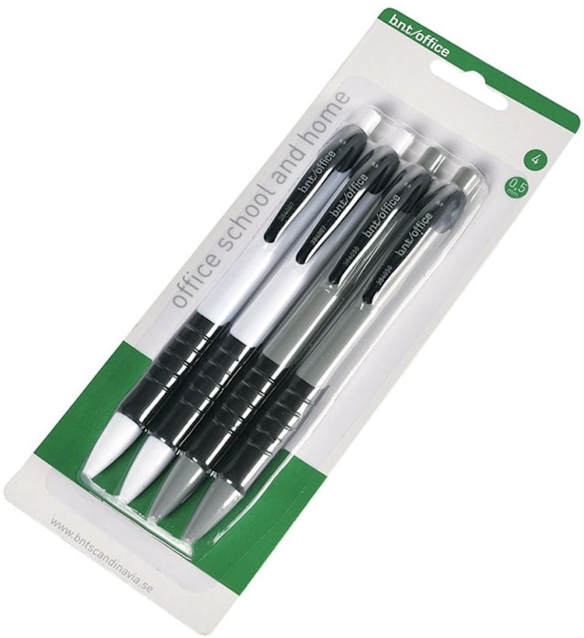 Produktbild 1 för Stiftpenna 0,5 mm 4-Pack BNT Office