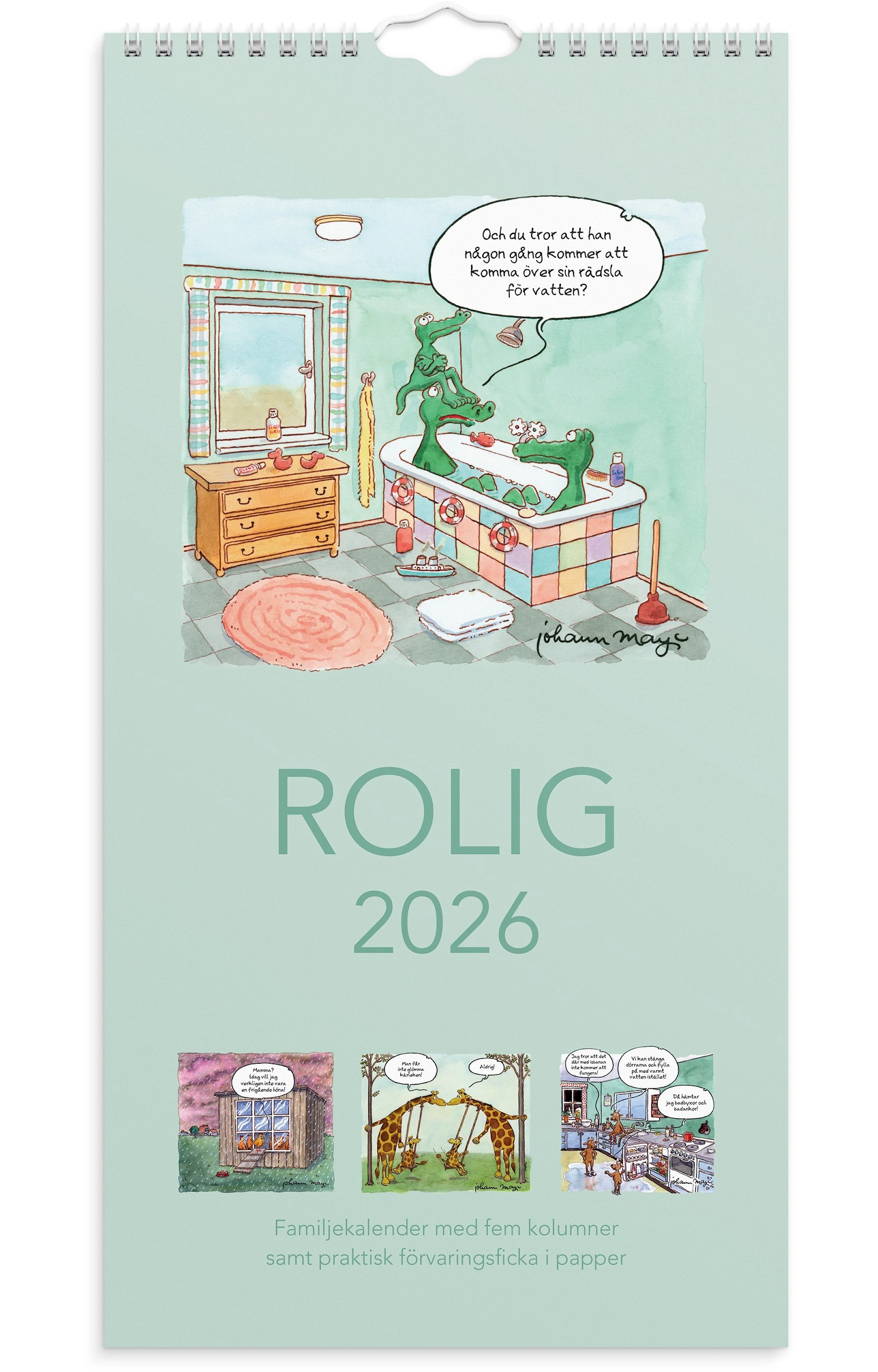 Tuotekuva ille Familjekalender 2026 Rolig 220x430 mm Burde