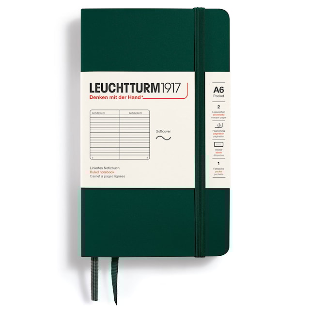 Produktbilde 1 for Notatbok A6 Soft Linjert Forest Green Leuchtturm 1917