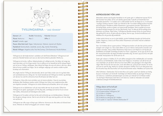 Tuotekuva 3 - Kalender 2026 A5 Astrologikalendern Beige Burde