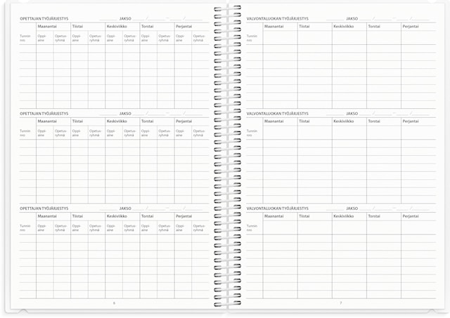 Tuotekuva 4 - Kalenteri 25/26 Opettajan tuntimuistio Burde