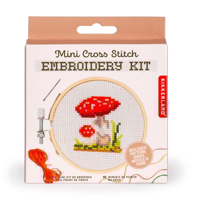 Produktbilde 3 for Broderikit Mini Kryss-sting Sopp Kikkerland