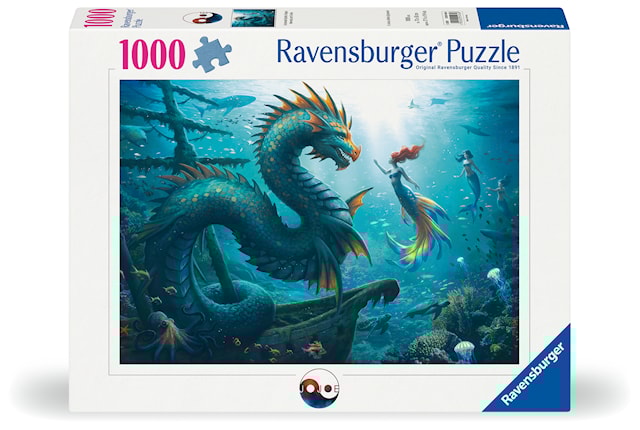 Tuotekuva 1 - Enchanted Depths Dragon Mermaid Palapelit 1000 palaa, Ravensburger