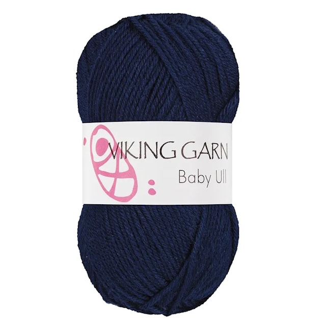 Baby Ull 50 g Marineblå 326 Viking Garn