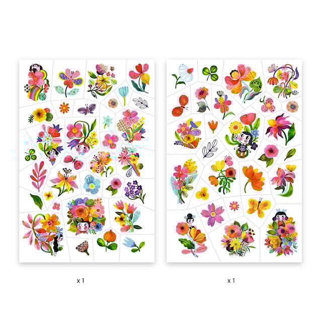 Produktbilde 1 for Tatoveringsblomster 50 stk Djeco