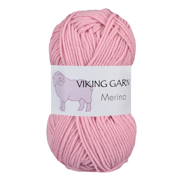 Viking Merino Garn 50 g Ljusrosa 858 Viking Garn