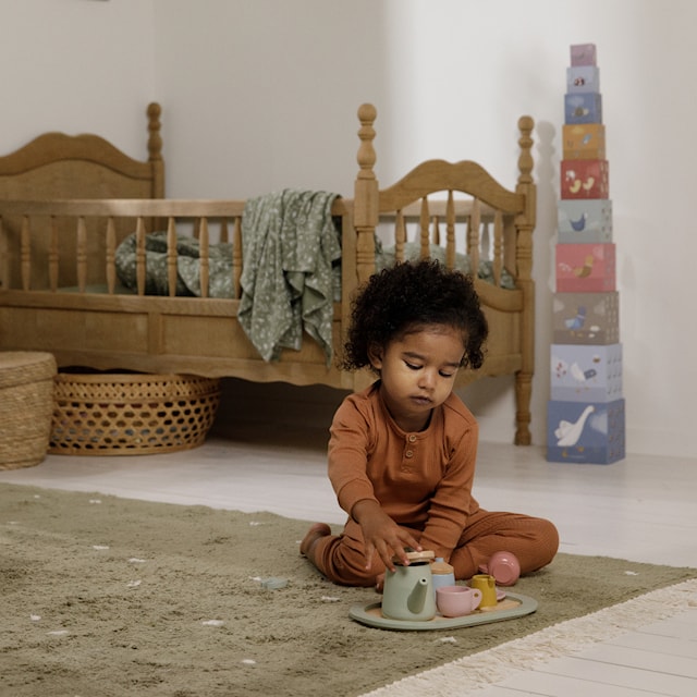 Produktbilde 4 for Te-service i tre, lite nederlandsk