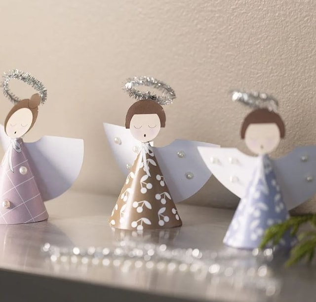 Tuotekuva 4 - Askartelusetti Mini Paperiaskartelu, Enkelit, värilajitelma, 1 pkk/ 1 pkt