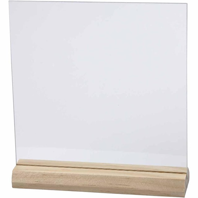 Glassplate med trefot, str. 15,5x15,5 cm, tykkelse 28 mm, 10 sett/ 1 pk.