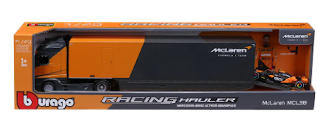 McLaren Racing Transporter 1:43 med F1 Bil 2024 Norris 1:43