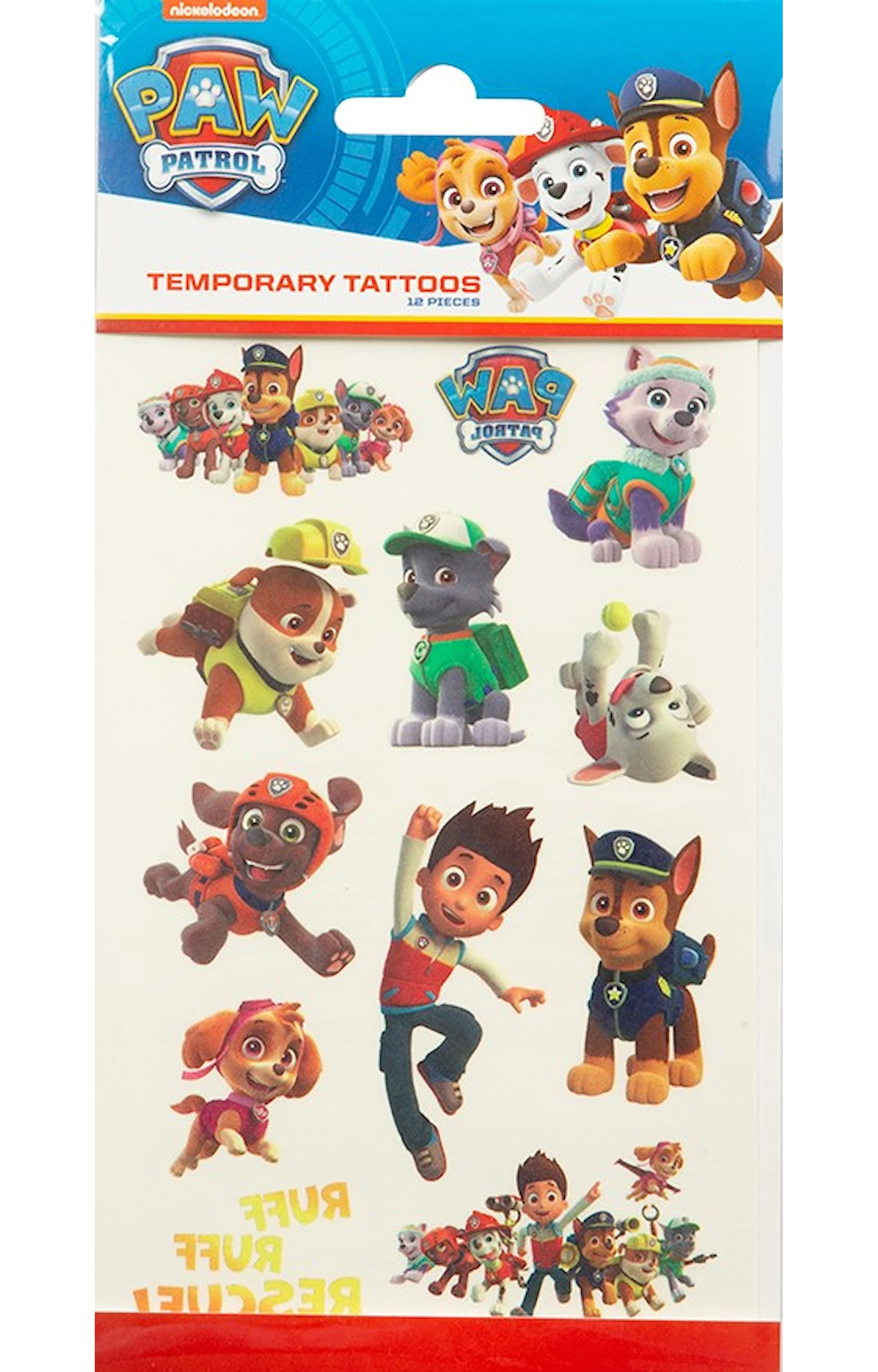 Tuotekuva ille Tatuoinnit Paw Patrol 1 arkki
